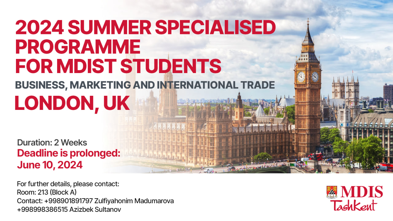 2024 SUMMER SPECIALISED PROGRAMME FOR MDIST STUDENTS.